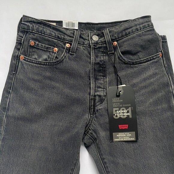 Levi's 501 High Rise Skinny Button Fly - Picture 3 of 16